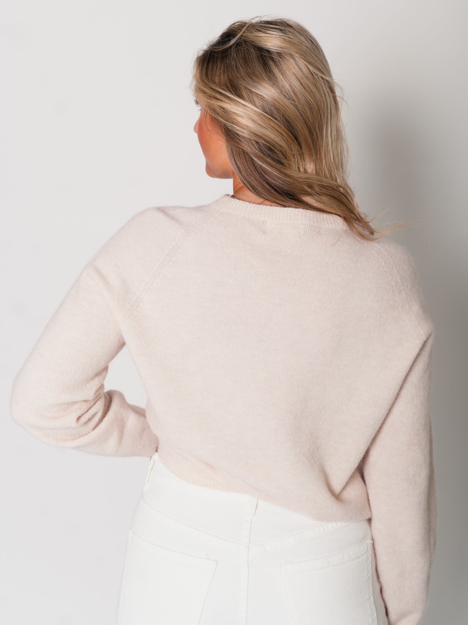 Soft Basic Strick Pullover - Beige