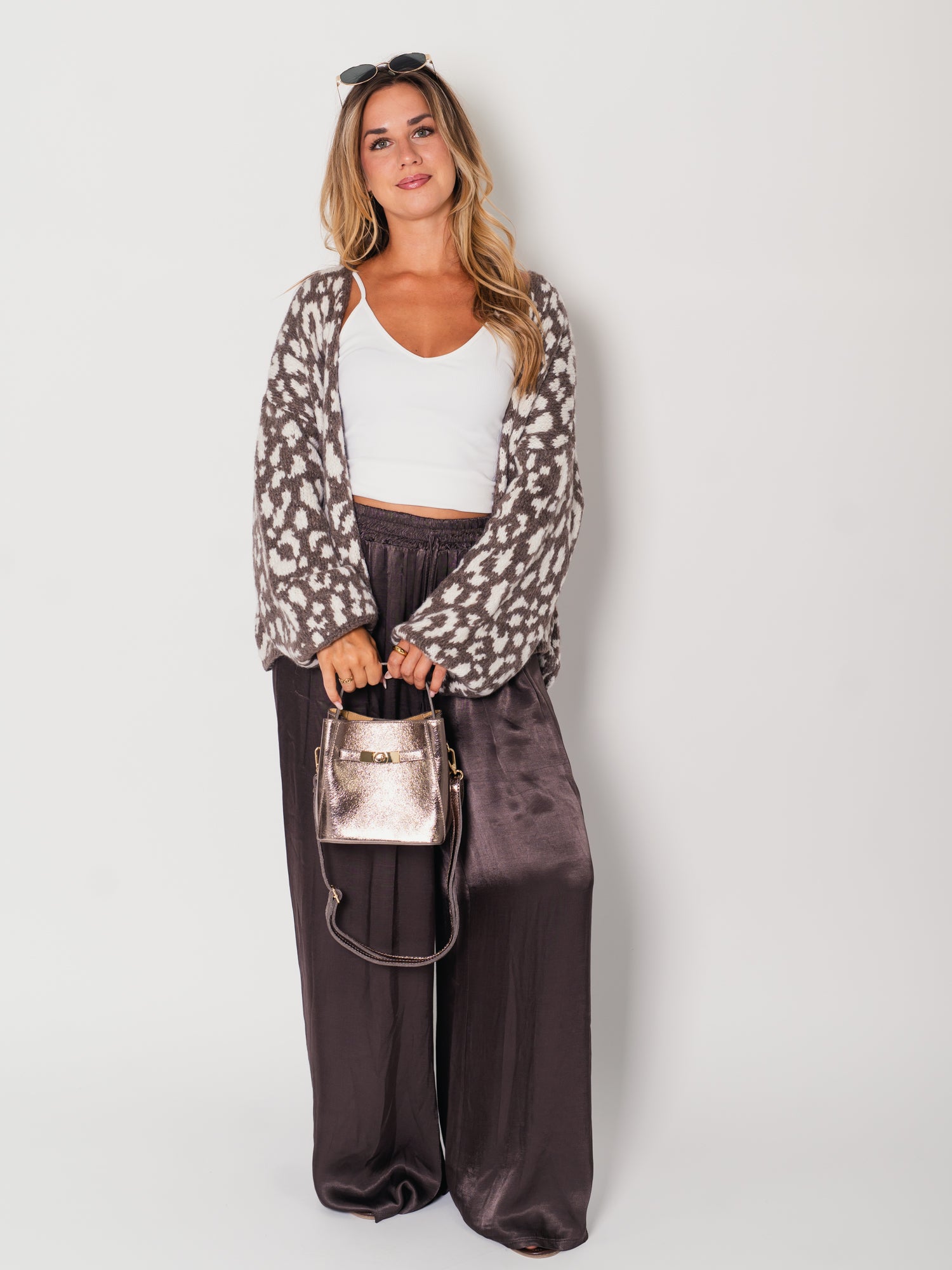 Leo Strickjacke - Espresso/Creme