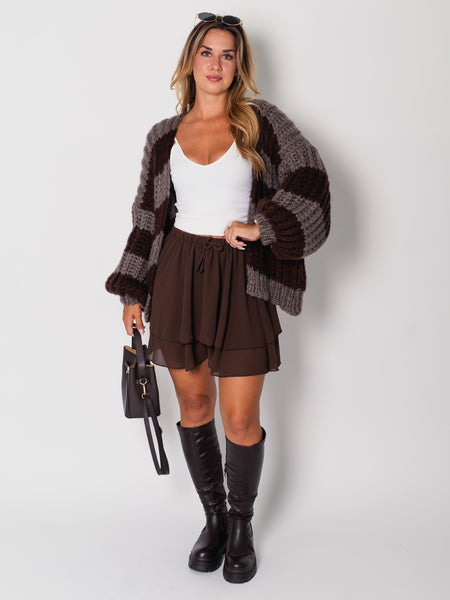 Lina Kniehohe Plateau Stiefel
 - Dunkelbraun