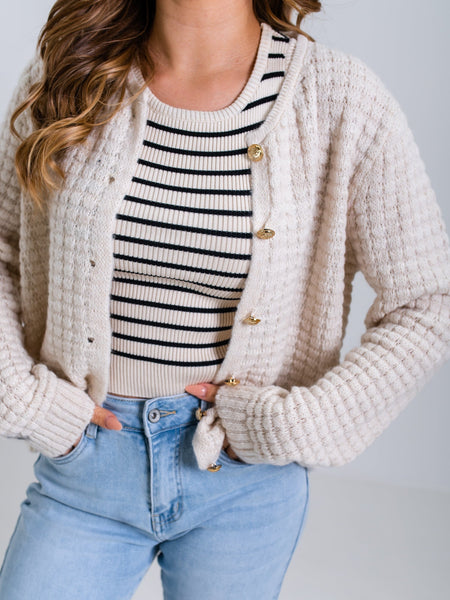 B-Ware 393. Lilly Cardigan - Beige