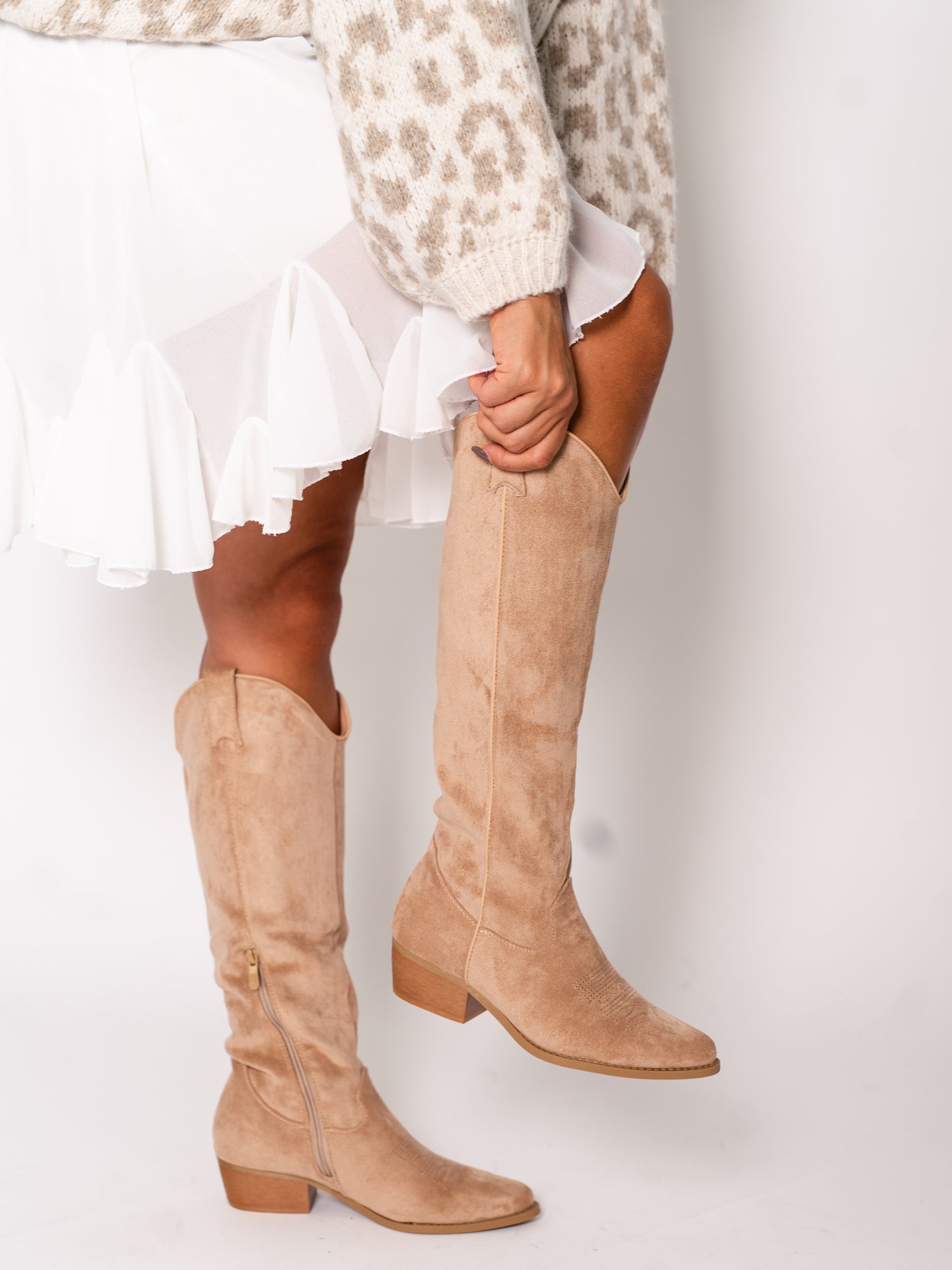 Elise Western Stiefel - Beige