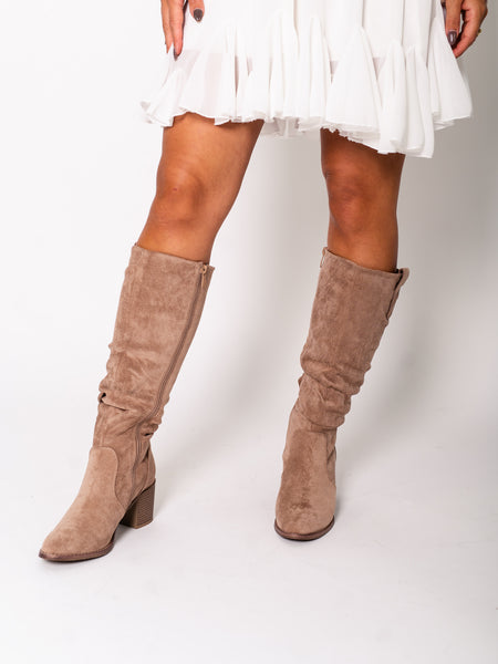 Mariella Absatz Stiefel - Taupe