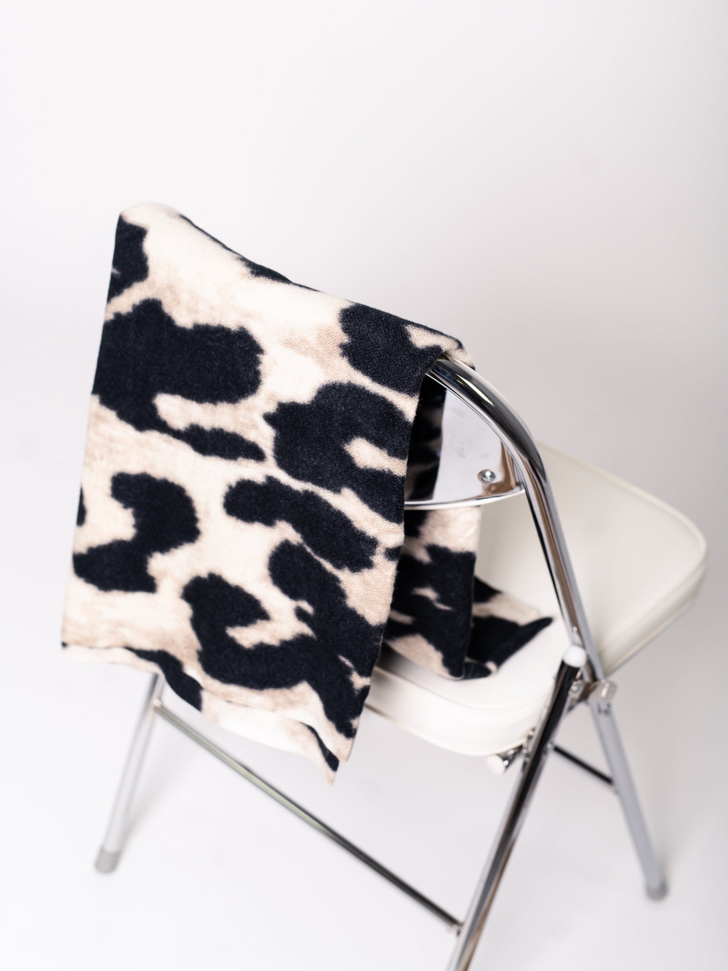 Animal Print Schal - Creme/ Schwarz