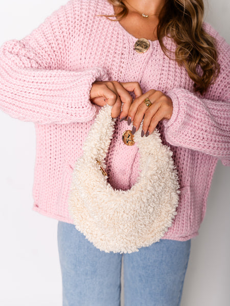 Teddy Hobo Bag - Creme