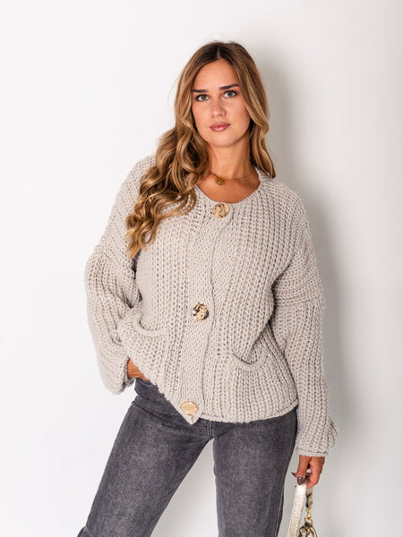 Vala Strickjacke - Beige