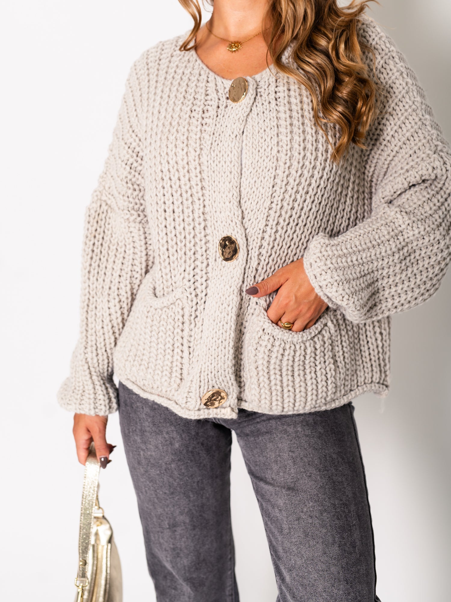 Vala Strickjacke - Beige