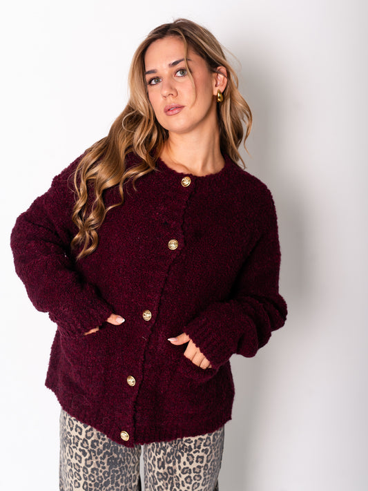 Spoiled Cardigan - Weinrot