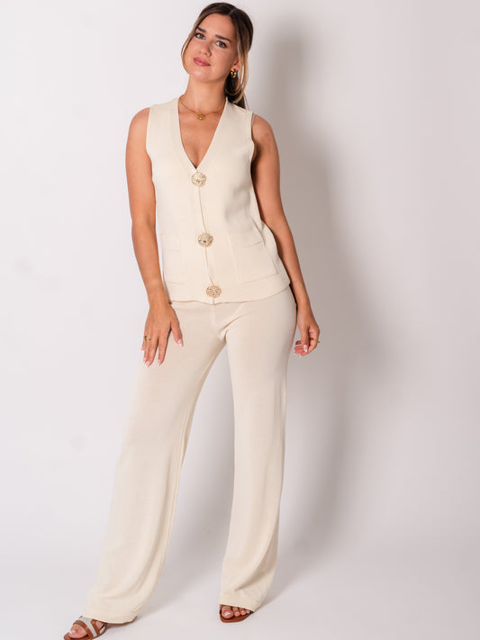 Gabriella Strick Zweiteiler - Creme