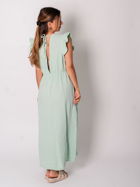 Leonora Musselin Kleid - Mint