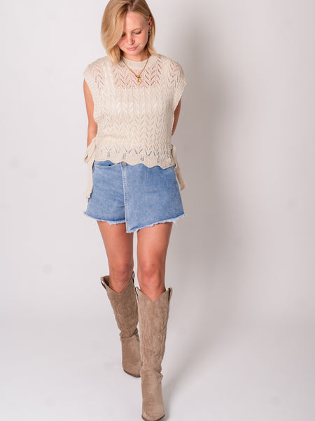 Elly Häkel Oberteil - Beige
