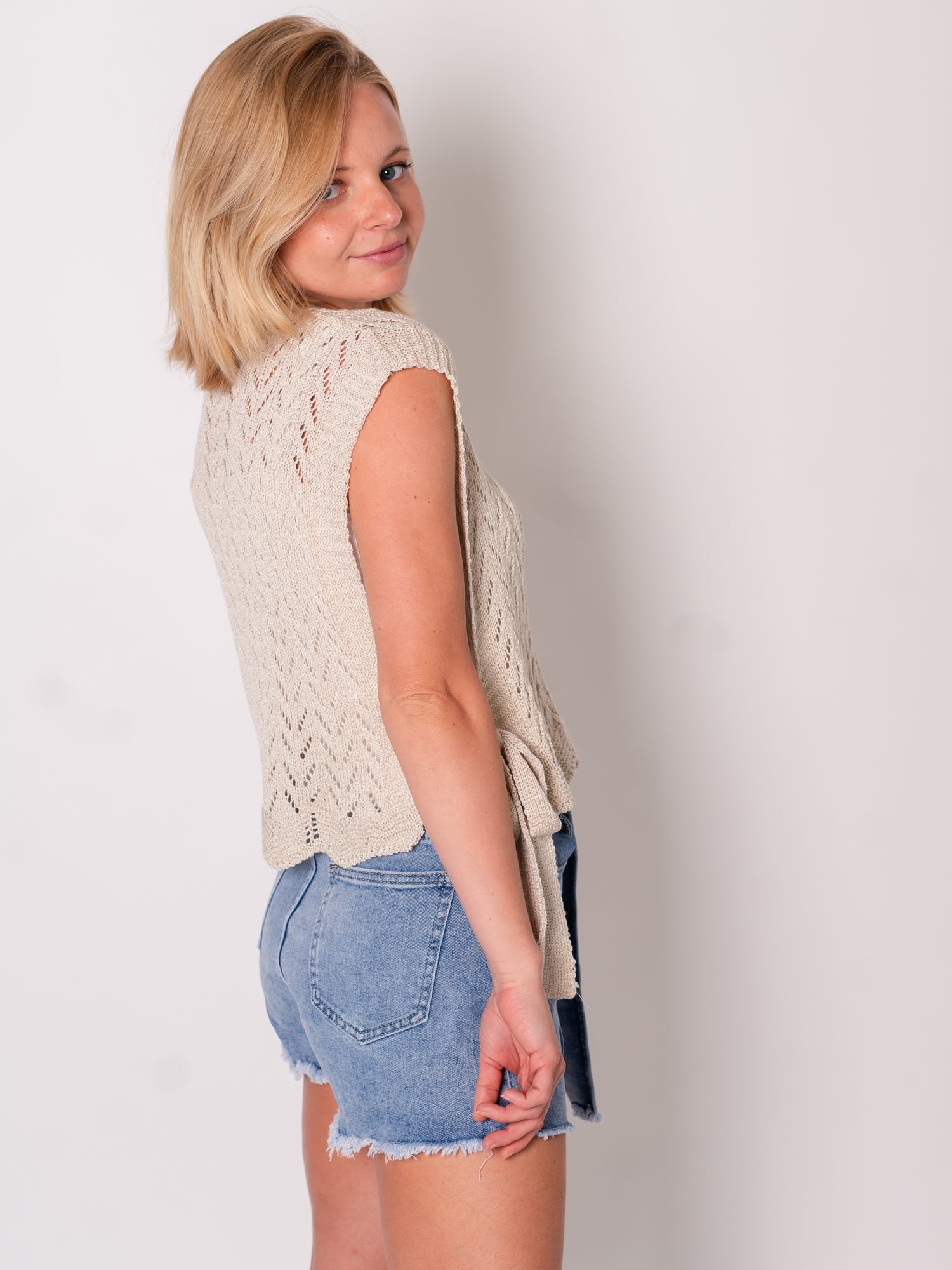 Elly Häkel Oberteil - Beige