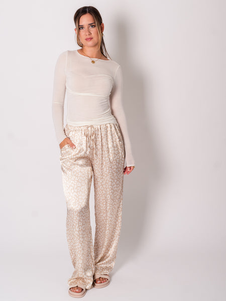 Ella Seiden Hose - Leo/Creme
