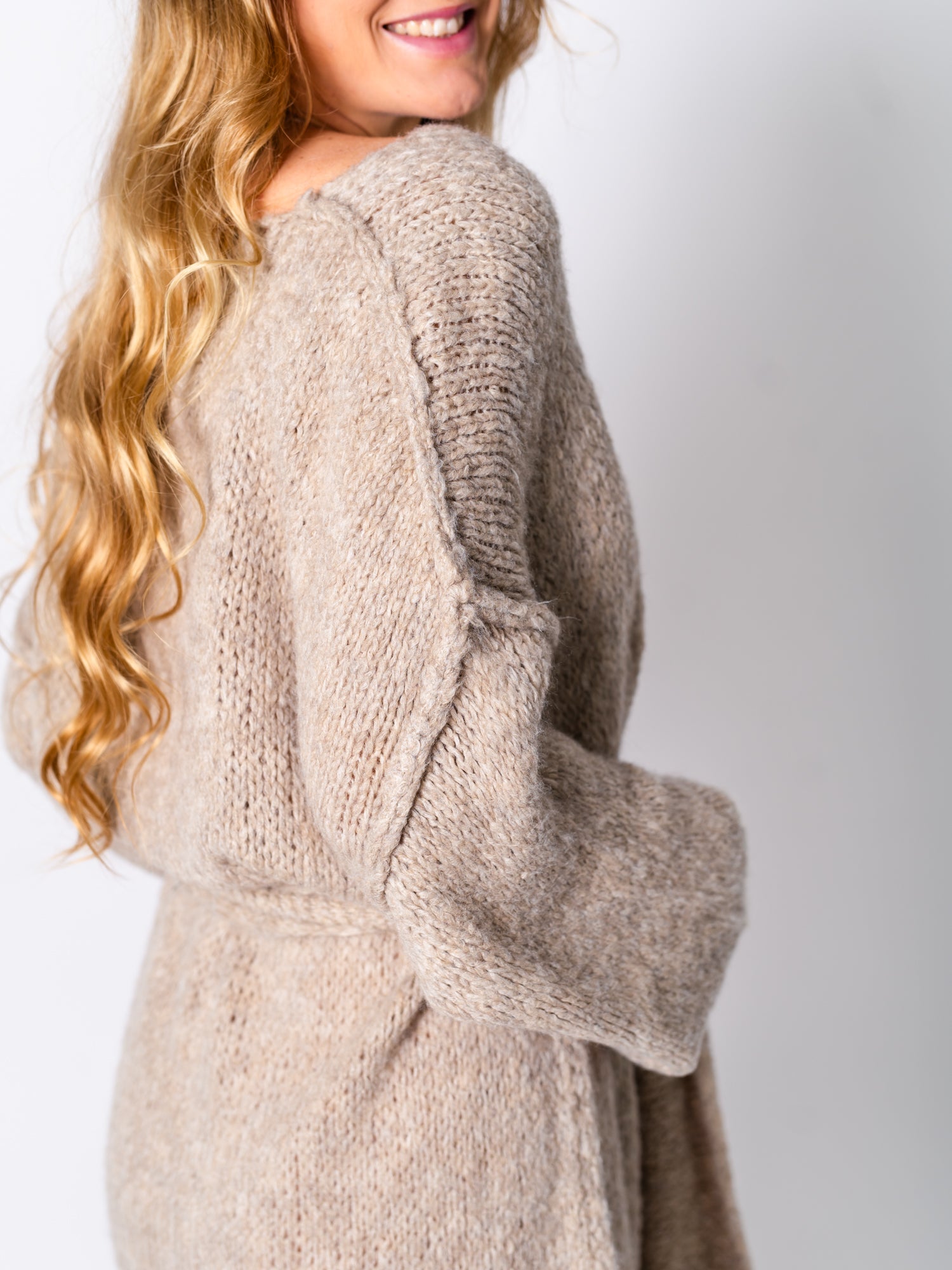 Carrie Longpullover - Taupe