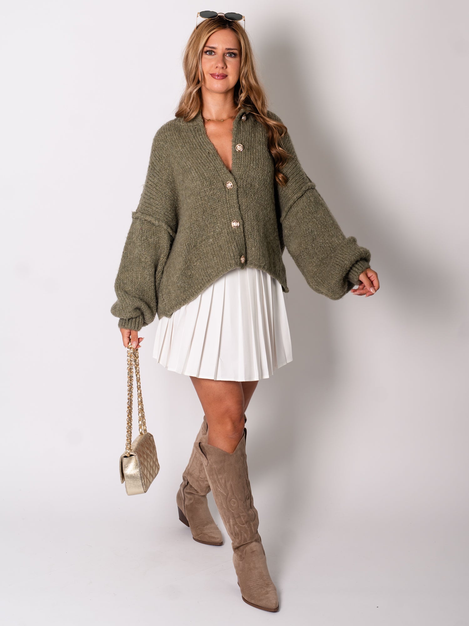 Emelie Strickjacke - Khaki