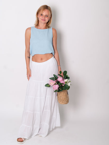 Zafina Maxi Rock - Weiß