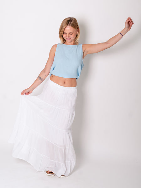 Zafina Maxi Rock - Weiß