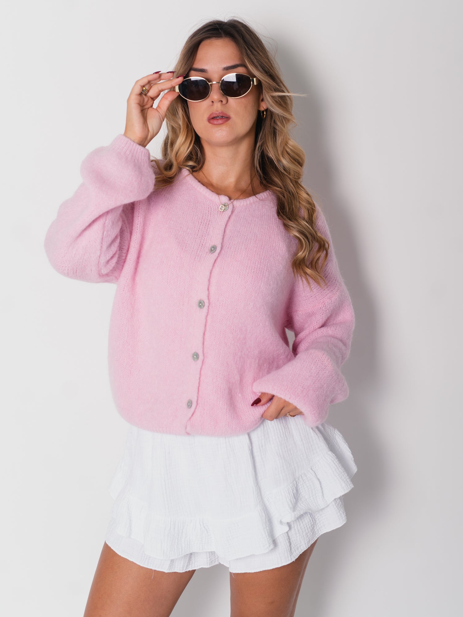 Hanni Soft Strickjacke - Babypink
