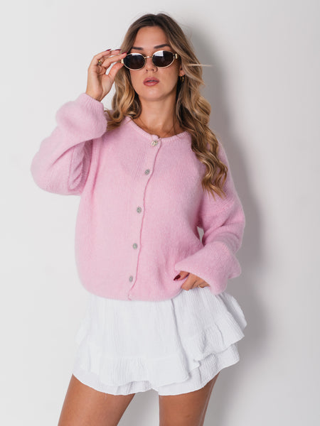 Hanni Soft Strickjacke - Babypink
