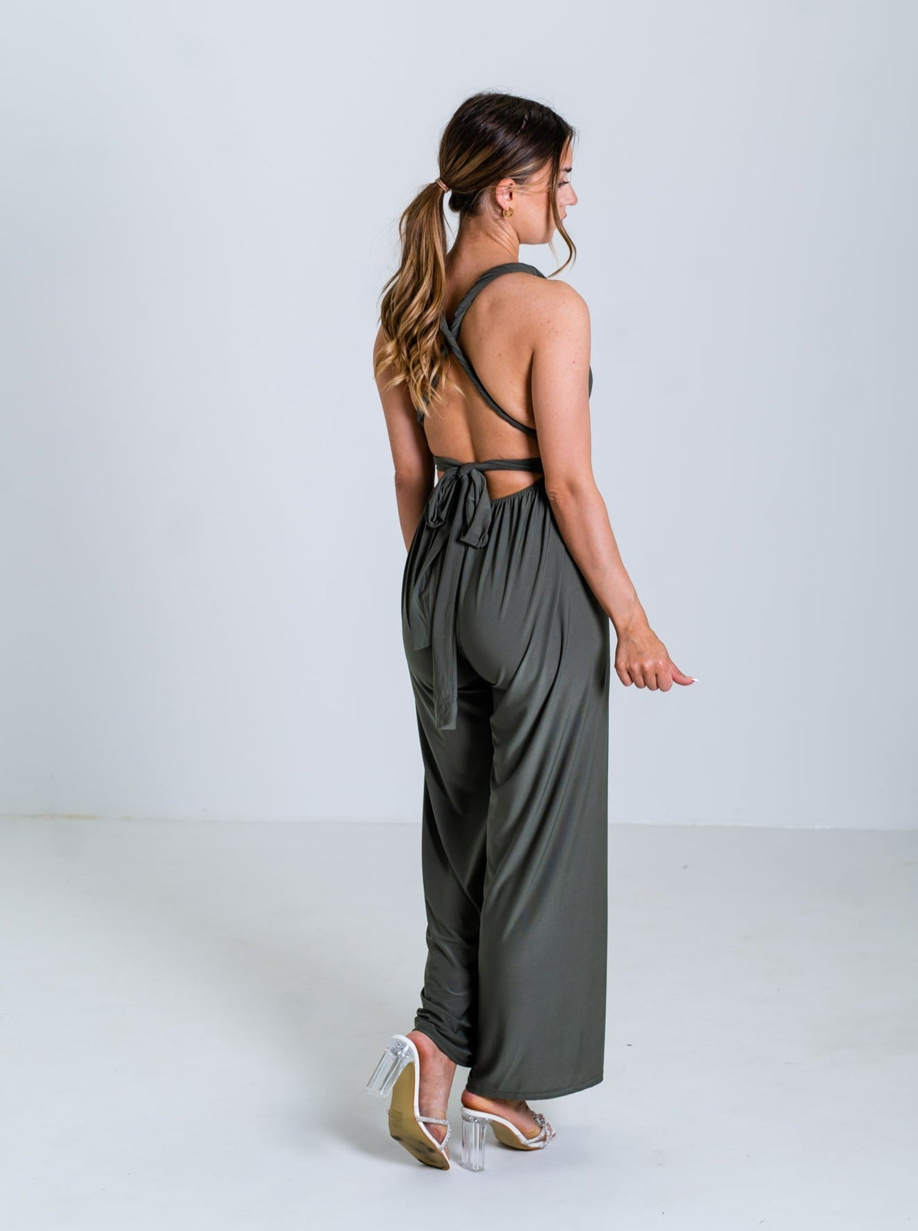 B-Ware 361. Wickel Jumpsuit - Khaki