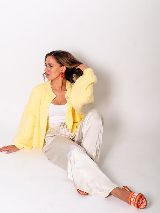 Emelie Strickjacke - Zitronengelb