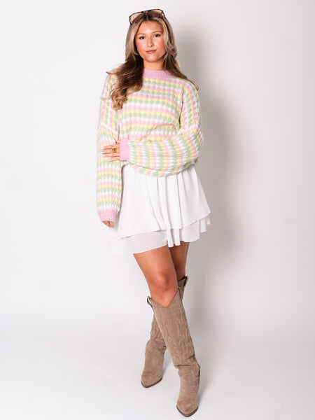 Happy Knit Pullover - Rosa