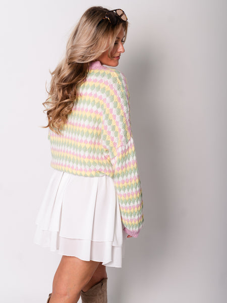Happy Knit Pullover - Rosa