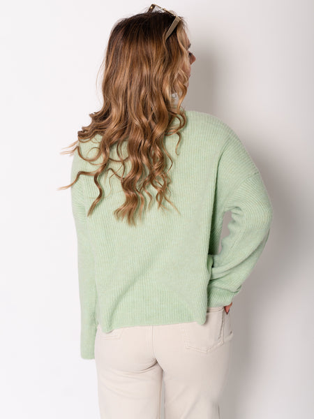 Zip Up Uni Cardigan - Mint