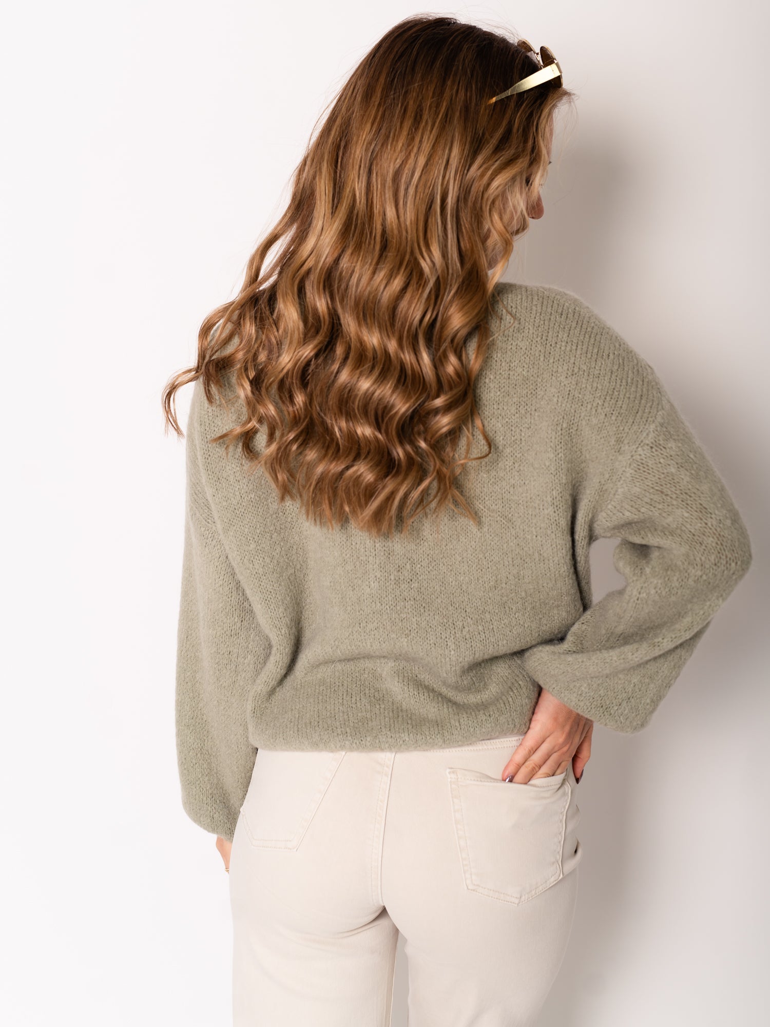 Hanni Soft Strickjacke - Olive