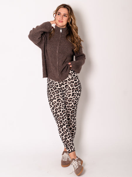 Leo Leggings - Beige/Schwarz