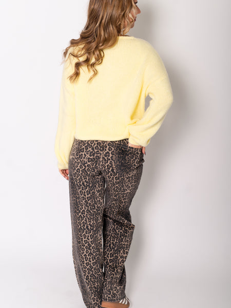 Hanni Soft Strickjacke - Zitronengelb