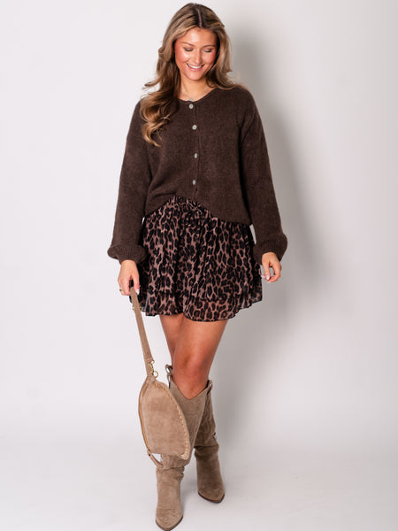 Hanni Soft Strickjacke - Espresso