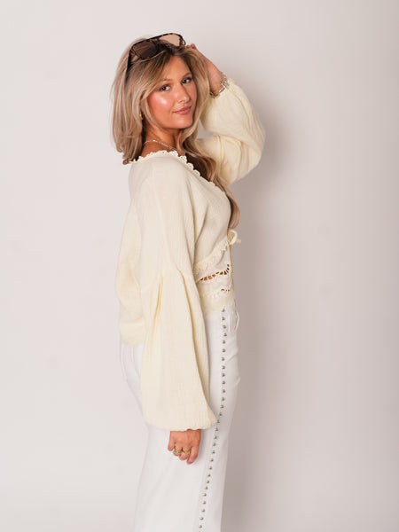Lora Musselin Bluse - Butteryellow