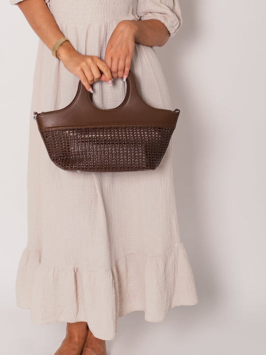 Feline Geflochtene Tasche - Dunkelbraun
