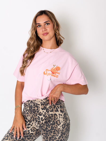 Aperol Oversize T-Shirt- Rosa