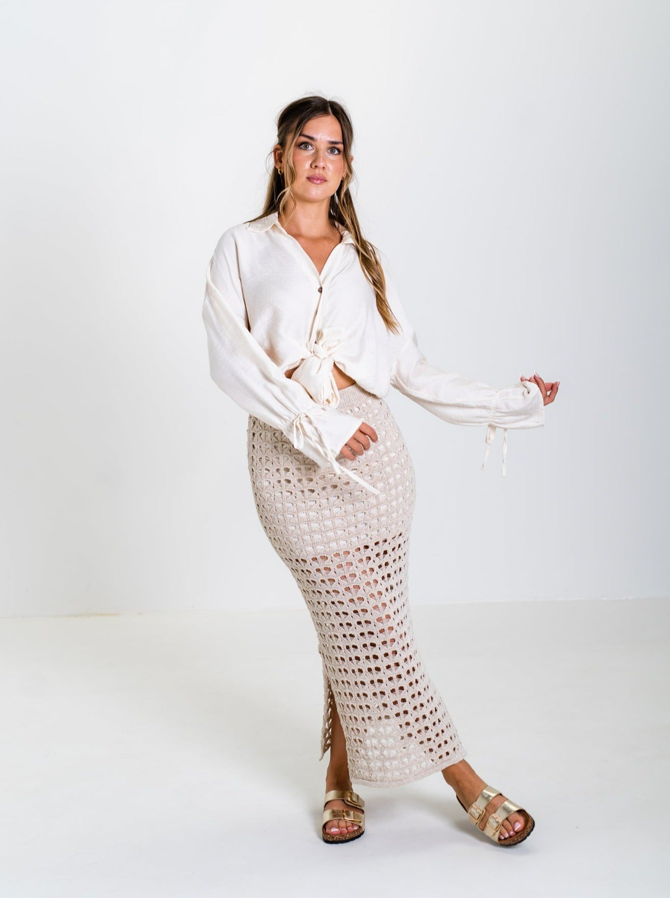 Breeze Häkel Rock - Beige