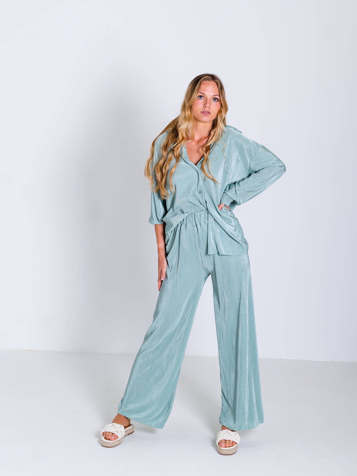 Giulia Plissee Zweiteiler - Mint