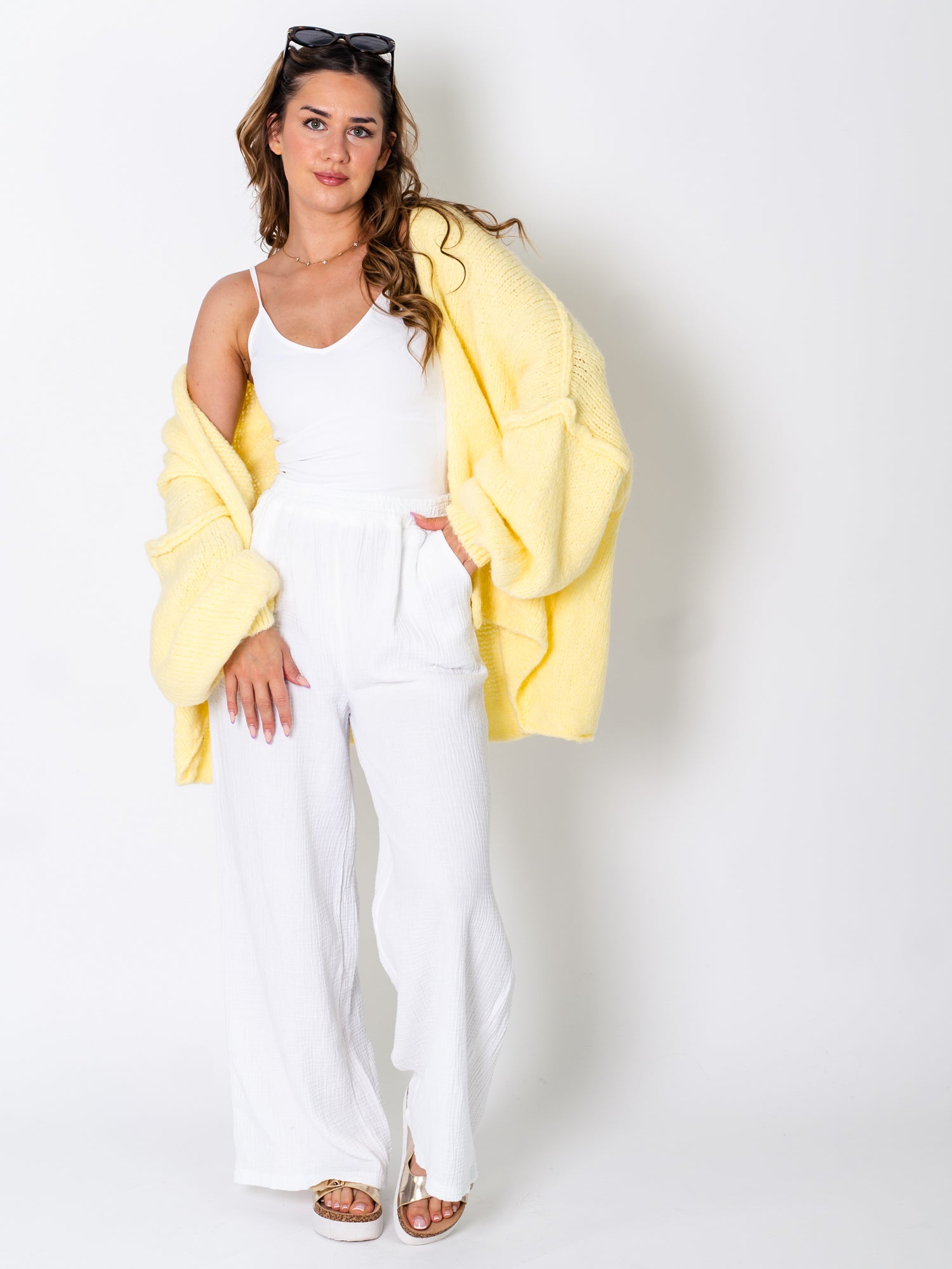 Tammy Strickjacke - Zitronengelb