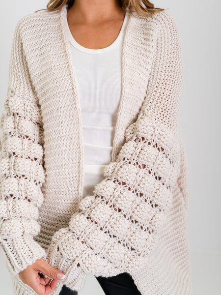 Cloudy Strickjacke - Creme