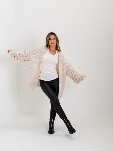Cloudy Strickjacke - Creme