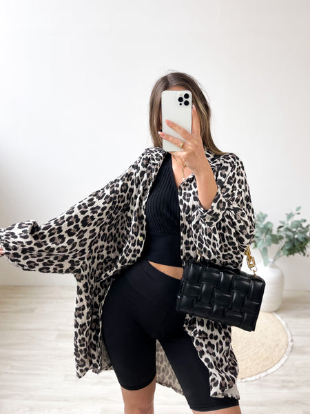 Waffle Oversize Bluse - Leo
