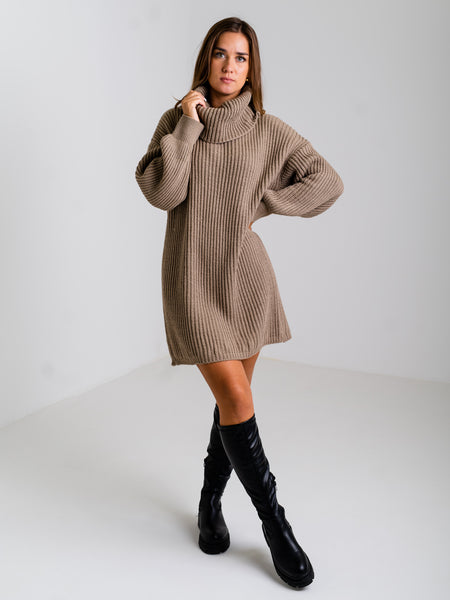 Mellow Longpullover - Taupe