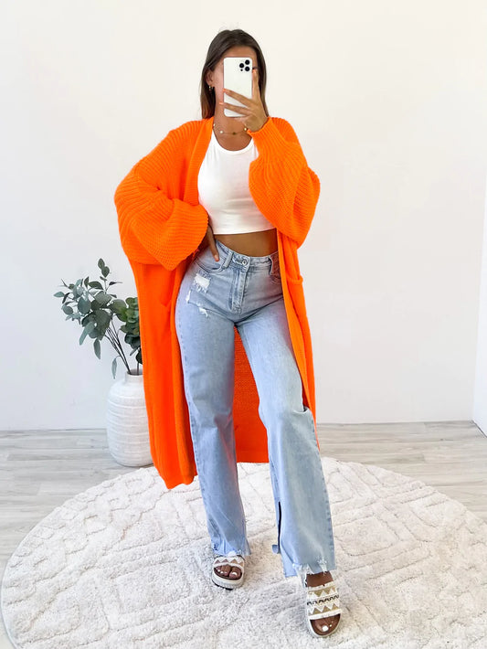 Maddy Longcardigan - Orange