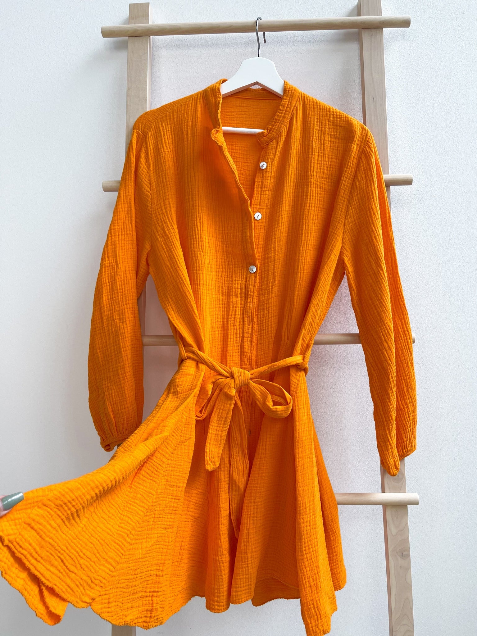 Filipa Musselin Kleid - Orange