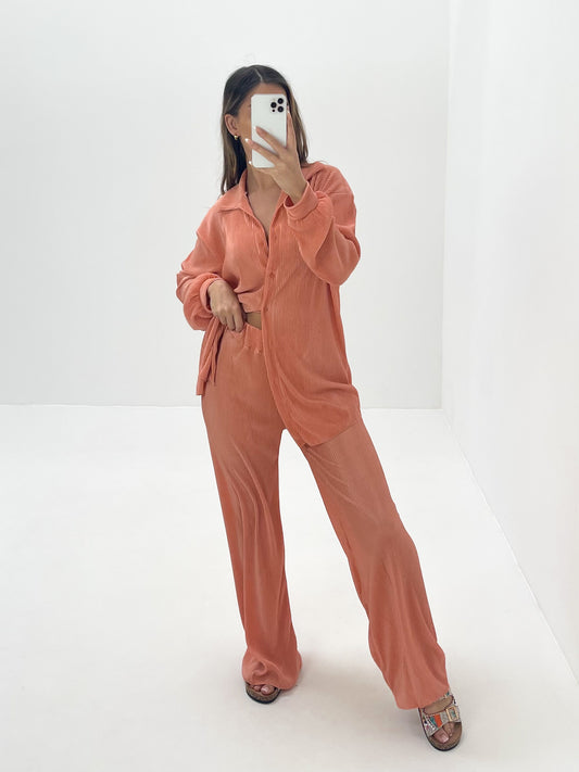 Giulia Plissee Zweiteiler - Apricot